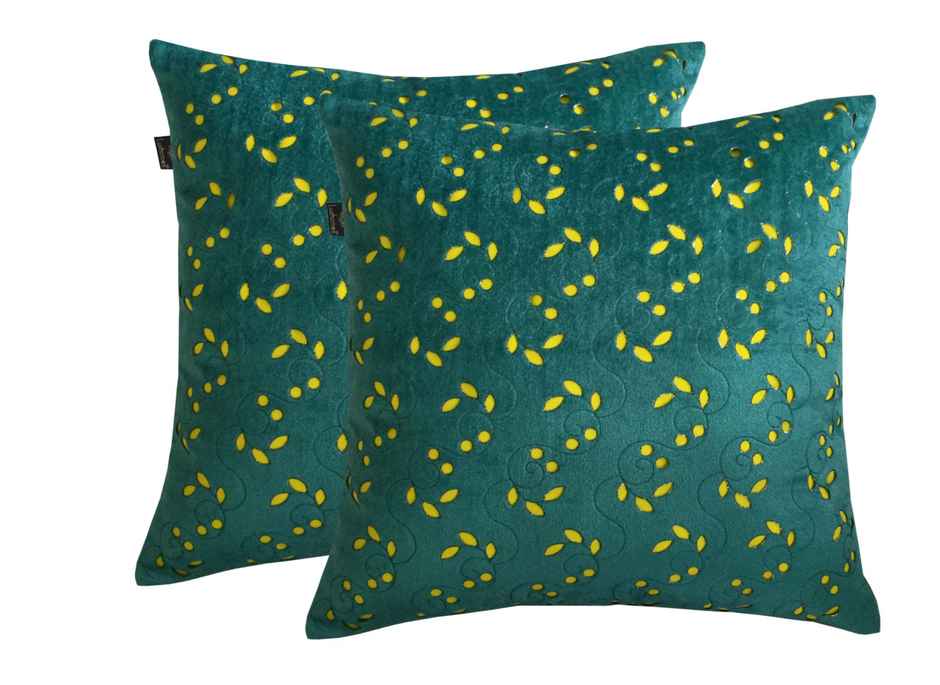 Lushomes Velvet Cushion Covers - Turquoise | 16 x 16 inch