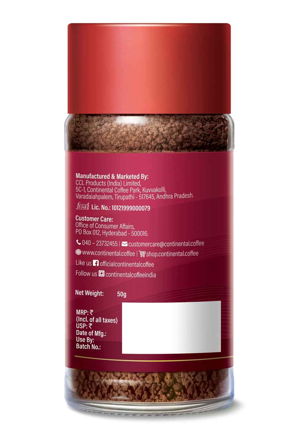Continental Speciale Instant Coffee - Jar
