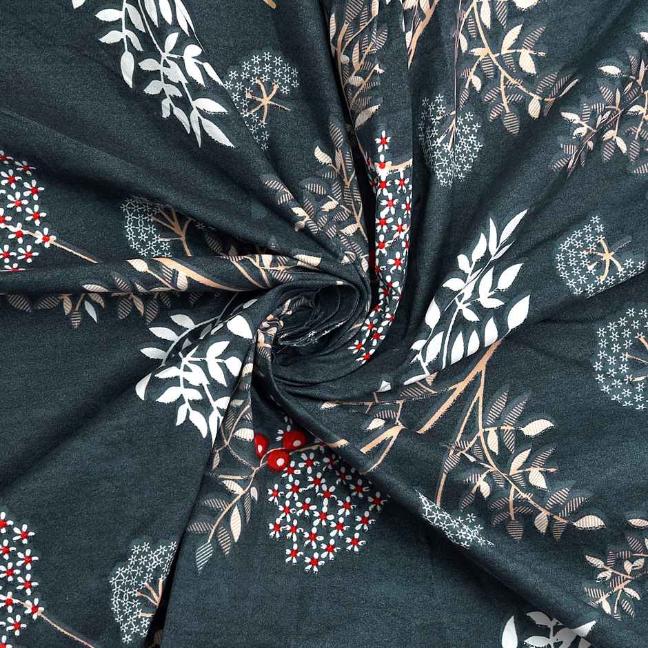 Cortina Fitted Bedsheet for Double Bed | 120 TC | Circles | 100% Microfiber D4