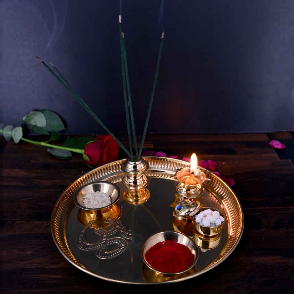 Brass Pooja Thali | AROU NEST
