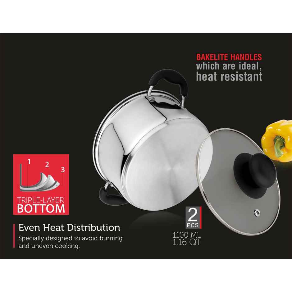 BAY6 Casserole with Glass Lid - 1100 ml (14 cm)