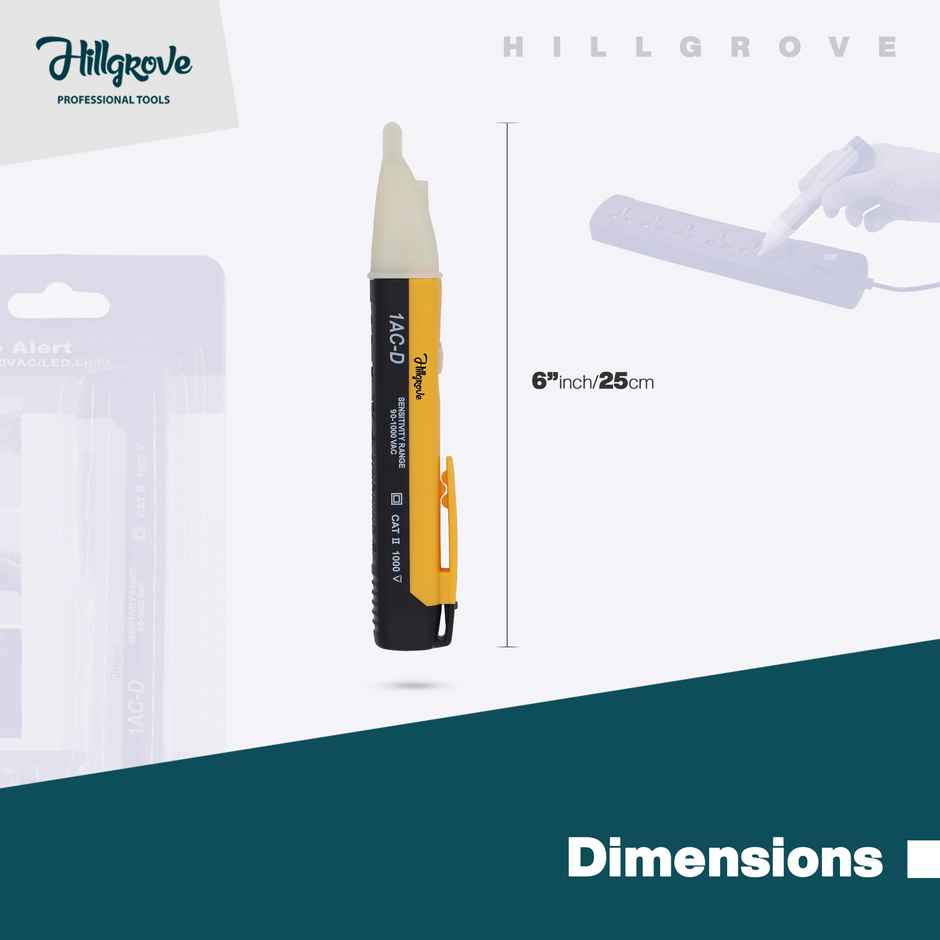 Hillgrove Hzp159M1 Electrical Pocket Pen Non Contact Voltage Detector/Tester With Multimeter