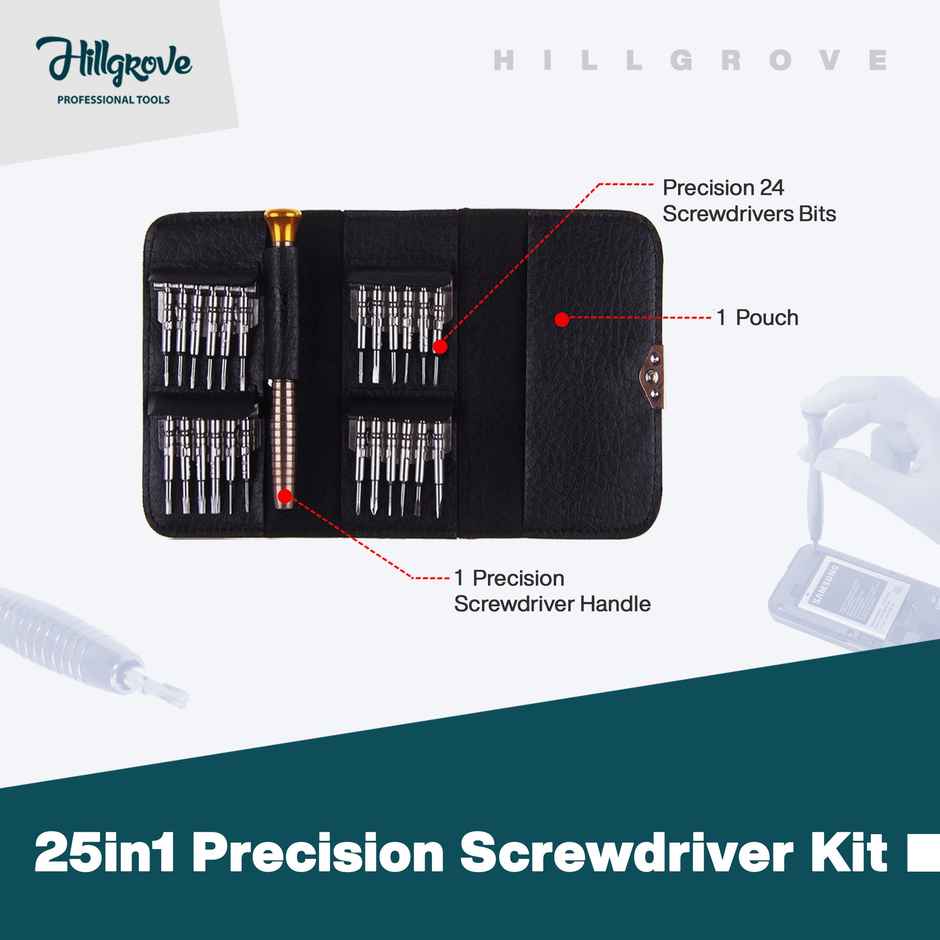 Hillgrove Hzp124M1 Mobile Repairing Tools Kit For Phone/Laptop/Pc Precision Screwdriver Set
