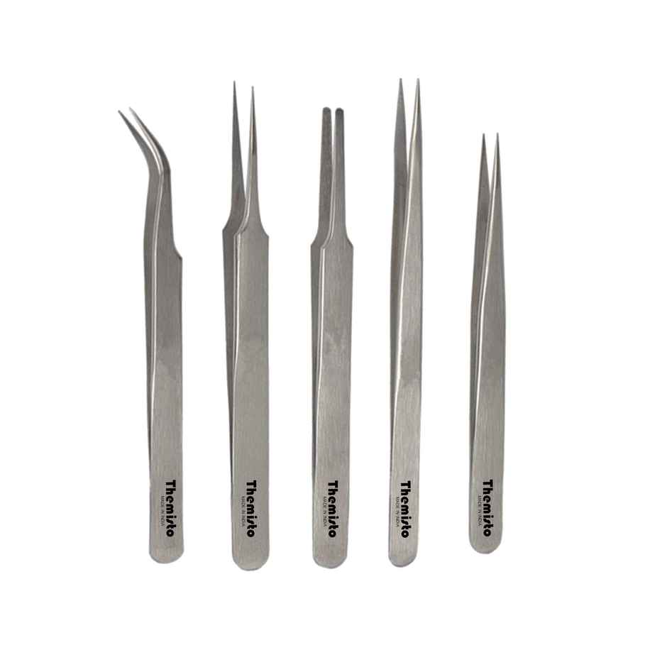 Themisto - Built With Passion 5 In 1 Satinless Steel Tweezer Set (Stainless Steel)