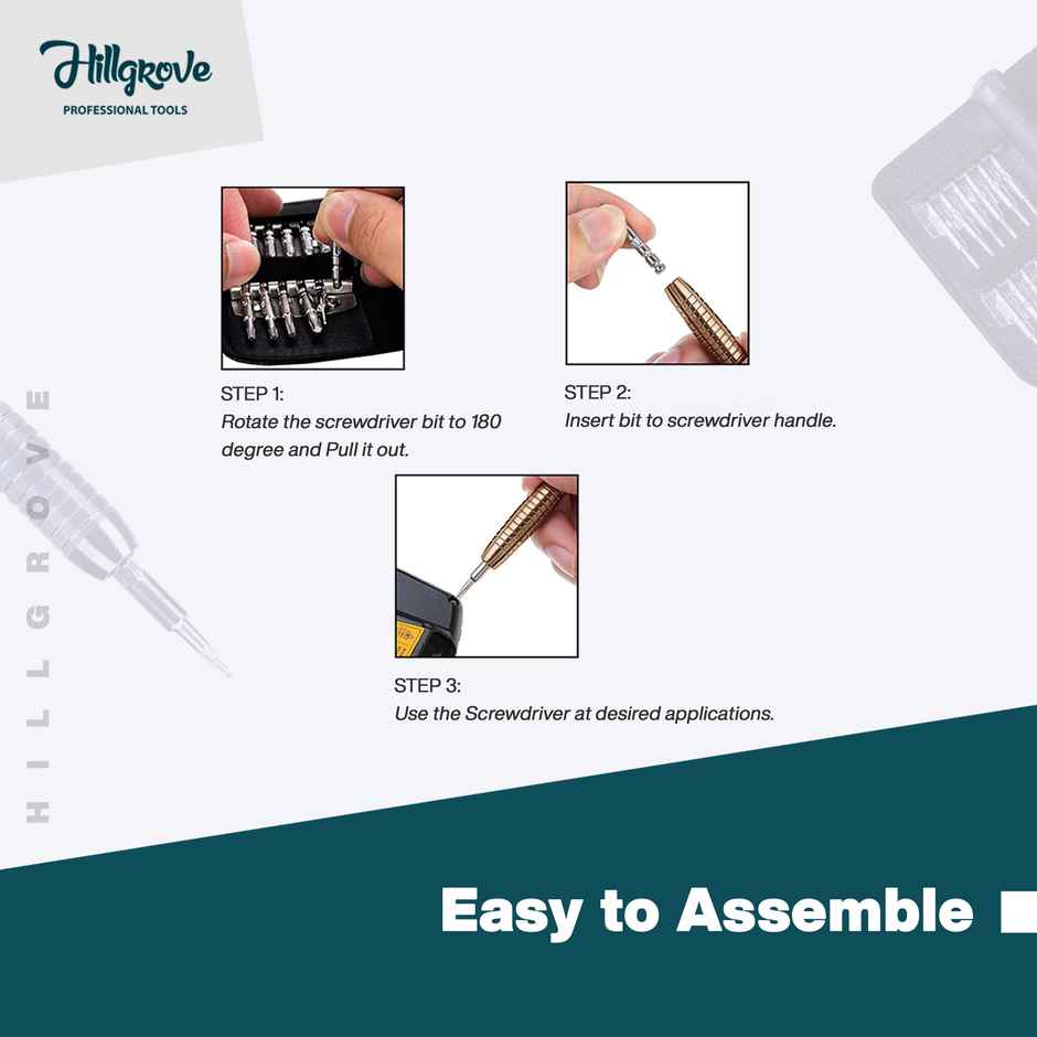 Hillgrove Hzp124M1 Mobile Repairing Tools Kit For Phone/Laptop/Pc Precision Screwdriver Set