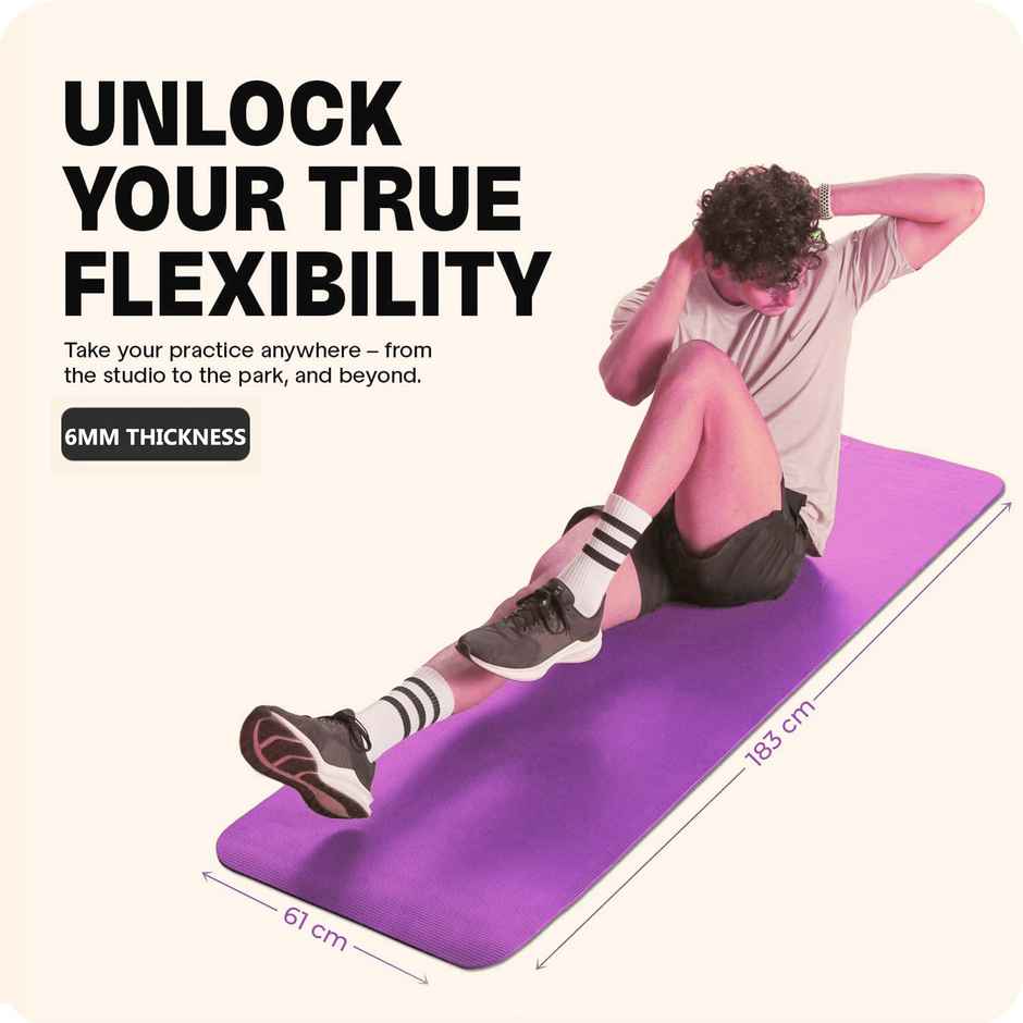 Mommers 6MM Yoga Mat | Anti Slip EVA Workout Mat | 6x2 Feet | Mat for Yoga, Gym & Home Workout