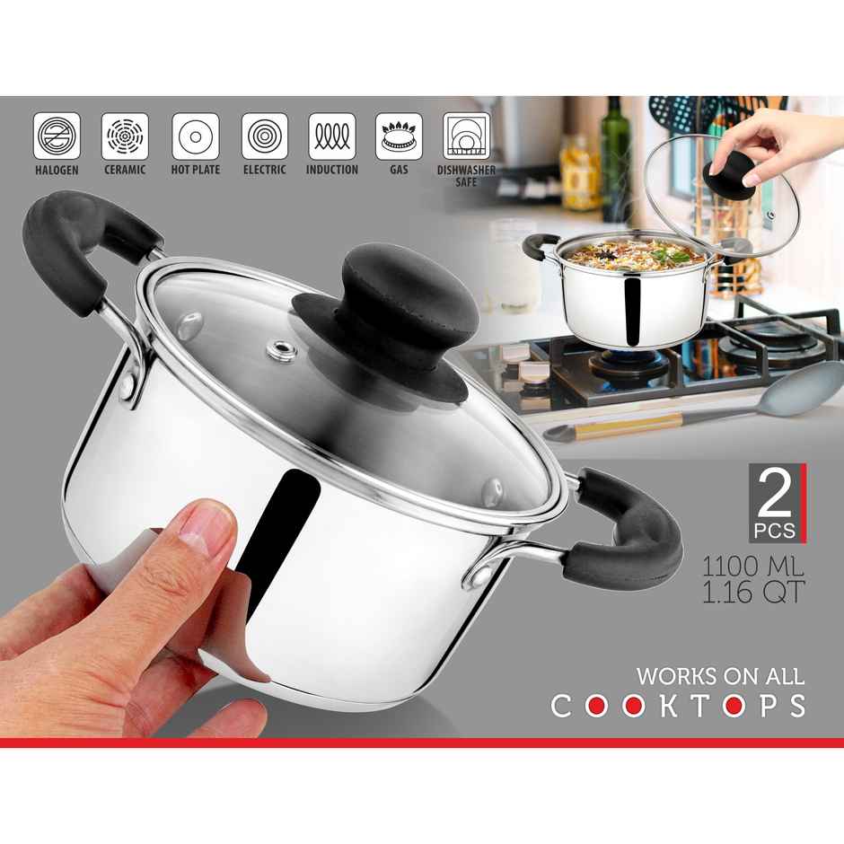 BAY6 Casserole with Glass Lid - 1100 ml (14 cm)