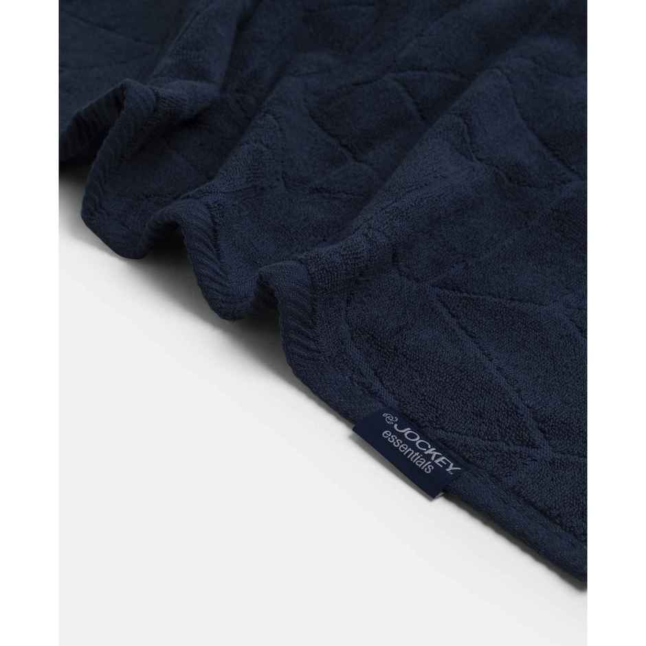 Jockey T102 Men's Cotton Terry Ultrasoft and Durable Patterned Bath Towel | Navy