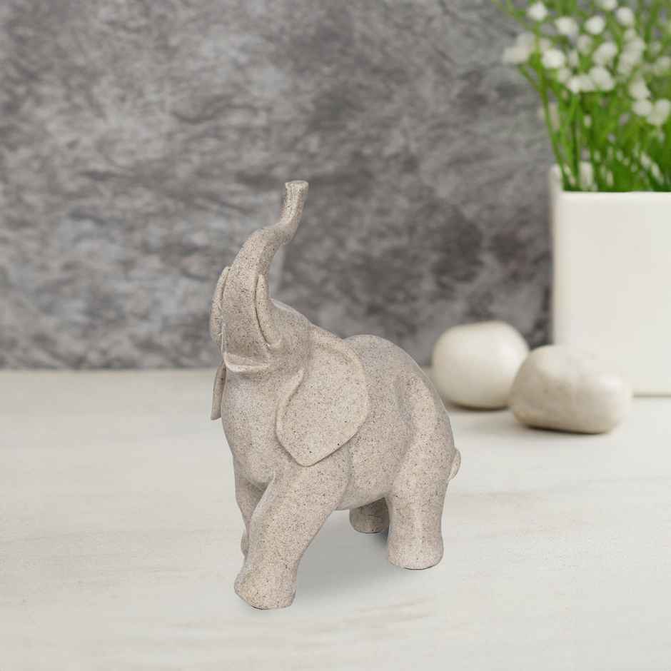 Cortina Resin Elephant Statue for Home Decor 23 X 7 X 14 cm | Grey
