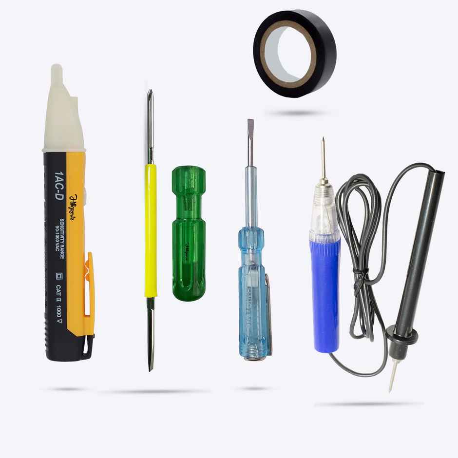 Hillgrove Hzp163M1 Ncv Voltage Tester With Electrical Tape+Line Tester+Continuty Tester+Screwdriver