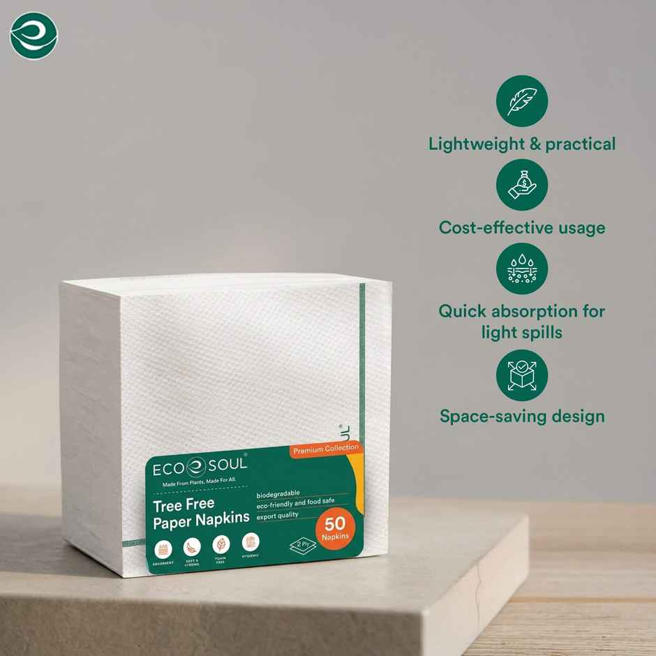 ECO SOUL 2Ply | 50 Count | Disposable Paper Napkin