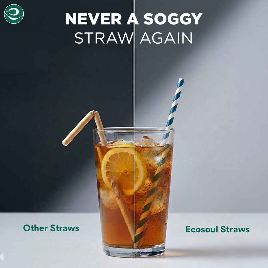 ECO SOUL 6mm Multi-Colour | 50 Count | Paper Straw