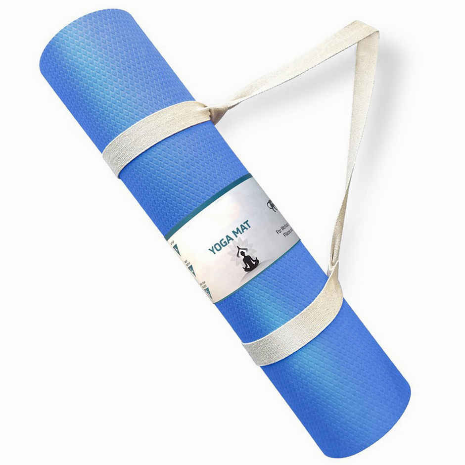 Mommers 6mm Yoga Mats For Women and Men 6x2 Feet - Blue