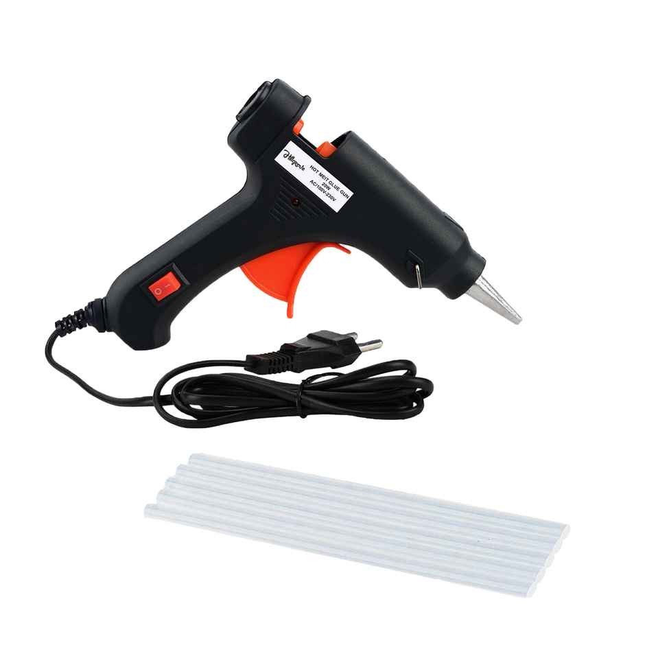 Hillgrove Hzp50M1 20W Mini Hot Glue Gun With 5 pcs Hot Melt Glue Sticks For Craft, Art Work