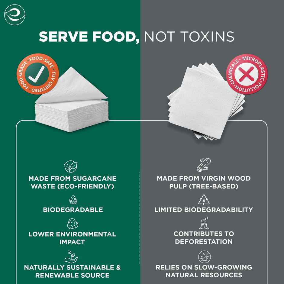 Eco Soul 1 Ply | 100Count | Disposable Paper Napkin