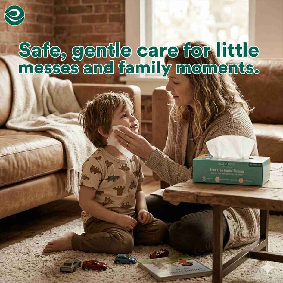 ECO SOUL 2Ply | Facial Tissue Paper Box | 100 Count | Carbox Tissue