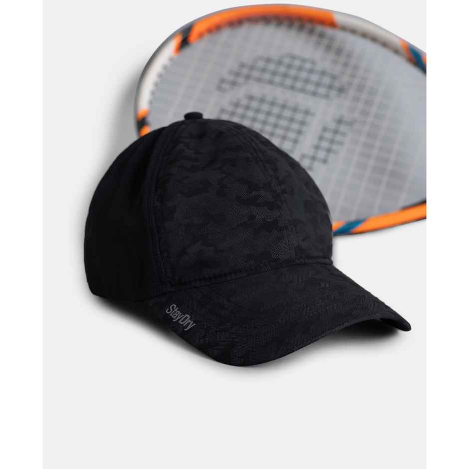 Jockey Cp23 Men's Polyester Printed Cap With Adjustable Back Closure and Staydry Technology | Black