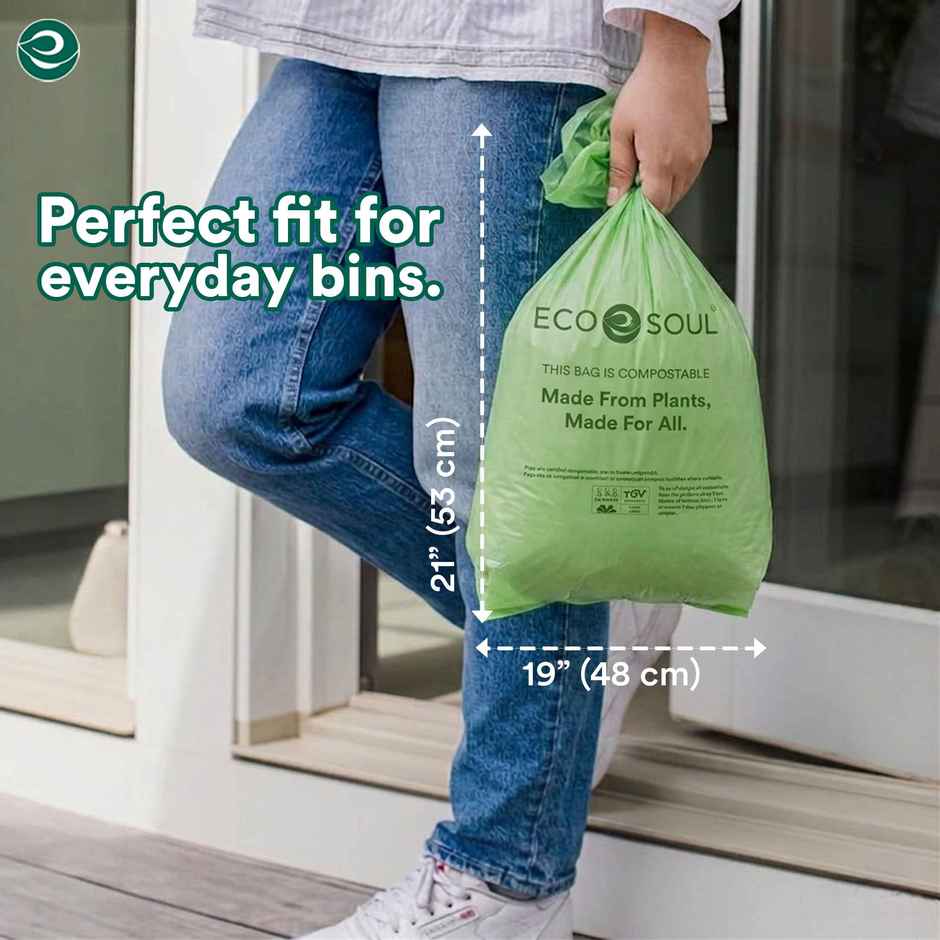 Eco Soul 21 x 19 Inch | 15 Count | Medium Trash Bag
