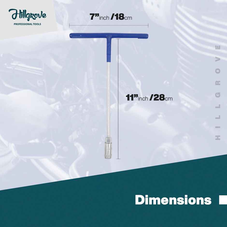 Hillgrove Hzp133M1 7 pcs Hex T-Handle Socket Spanner Wrench Set For Automobiles/Bike/Car Repair Kit