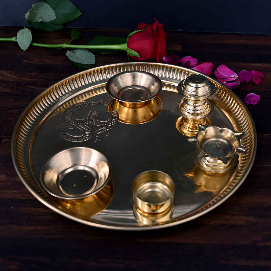 Brass Pooja Thali | AROU NEST