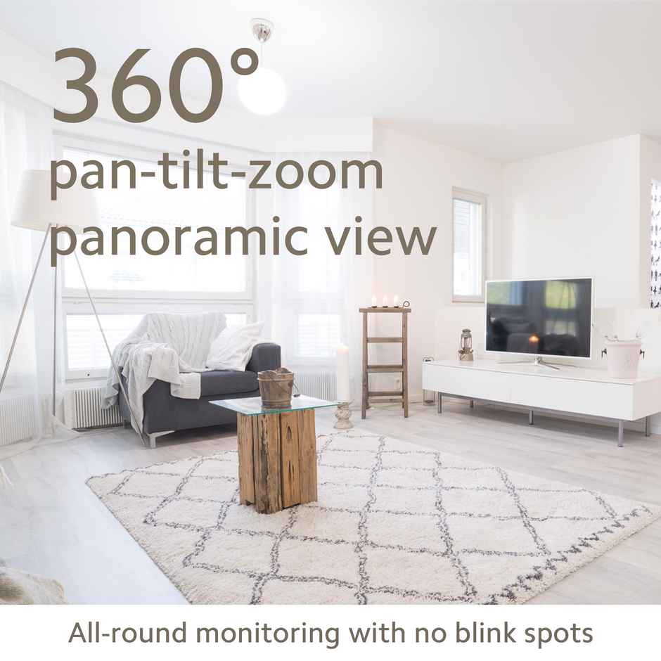 Xiaomi Mi Wireless Home Security Camera 2i 2022 Edition | Full HD Picture | 360 View | 2MP | AI Powered Motion Detection | Enhanced Night Vision| Talk Back Feature (2 Way Calling), 1080p - White