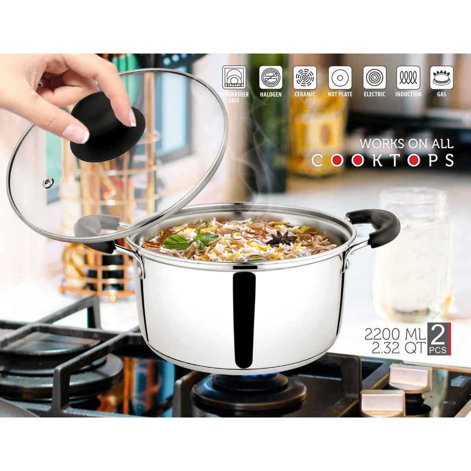 BAY6 Casserole with Glass Lid - 2200 ml (18 cm)