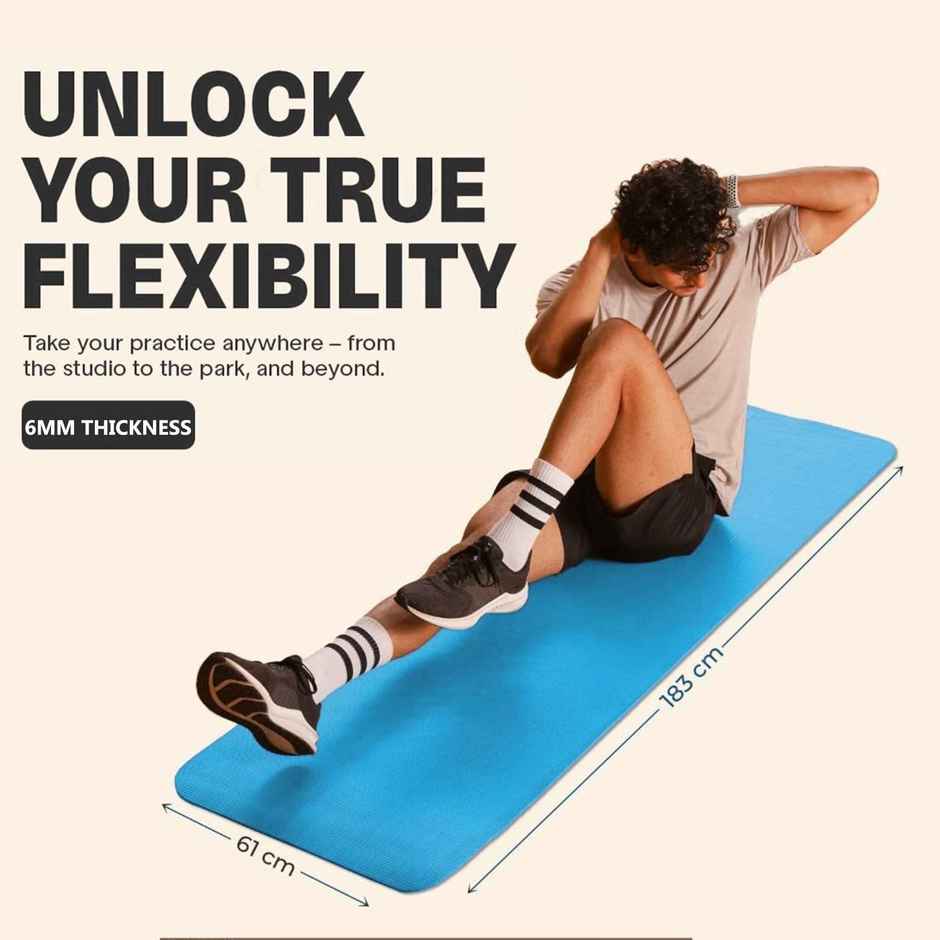 Mommers 6MM Yoga Mat | Anti Slip EVA Workout Mat | 6x2 Feet | Mat for Yoga, Gym & Home Workout