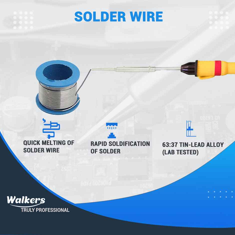 Walkers Wzp2M1 3In1 Basic 25W Soldering Iron Kit With Soldering Wire, Paste (Flat Tip)