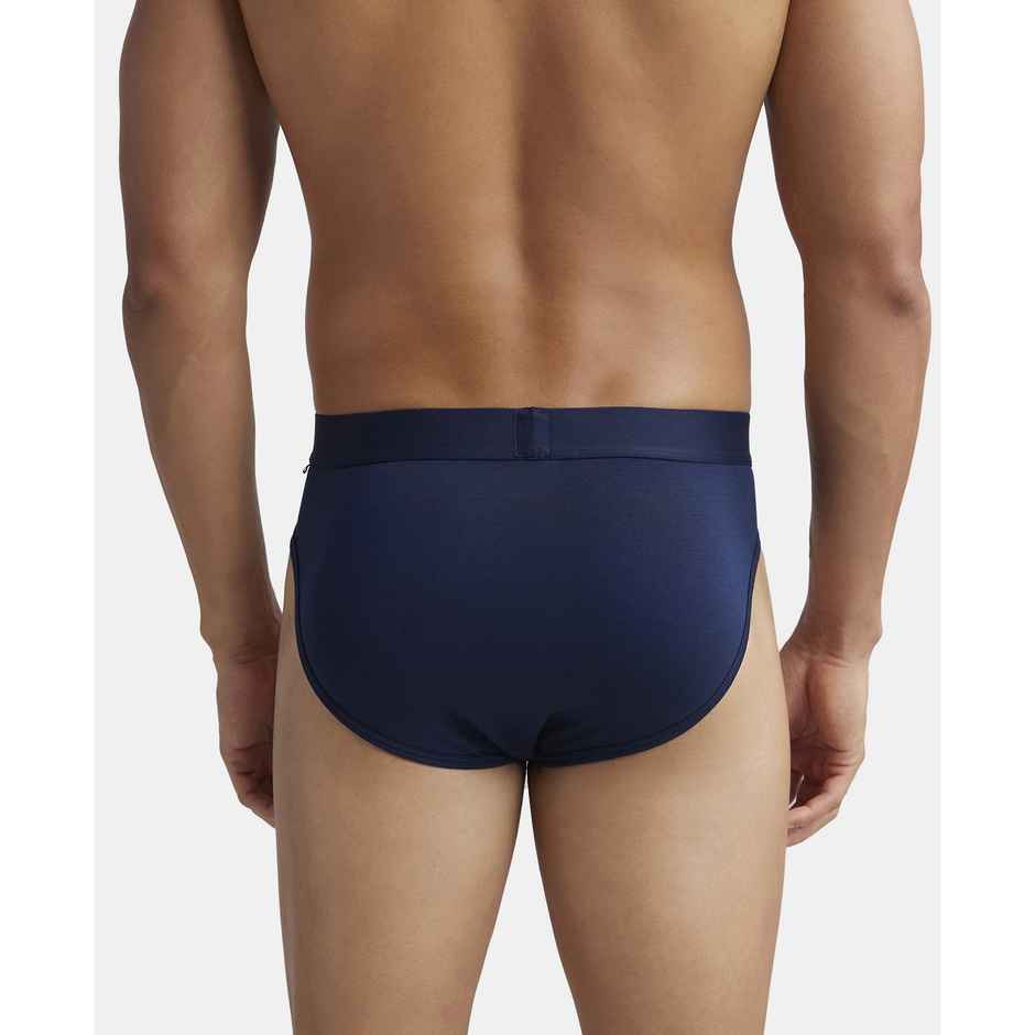 Jockey IC24 Men's Tencel Micro Modal Cotton Underwear Elastane Solid Brief | Stayfresh Properties | Navy - S