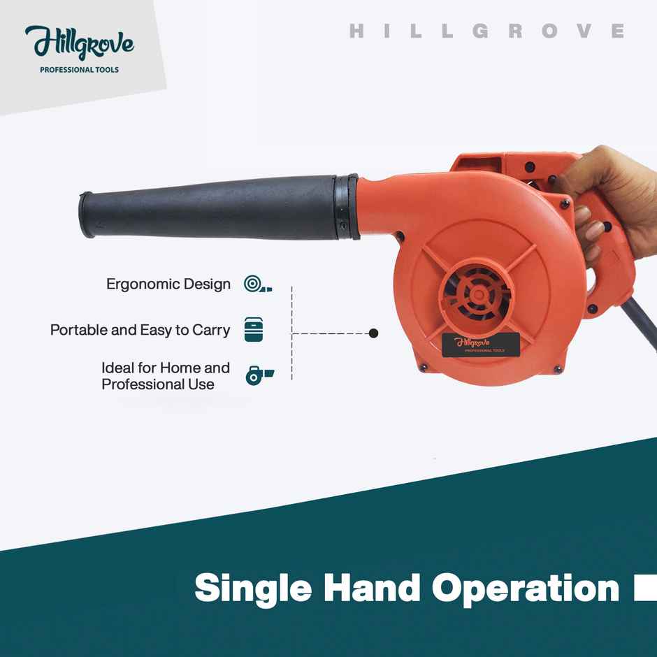 Hillgrove Hzp37M1 800W-18000 Rpm Air Blower And Suction Dust Cleaner For Ac/Computer/Home