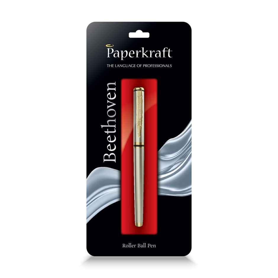 Paperkraft Beethoven Ceramic Roller Ball Pen (Blue) Pack Of 1 (Gold) - 4030155