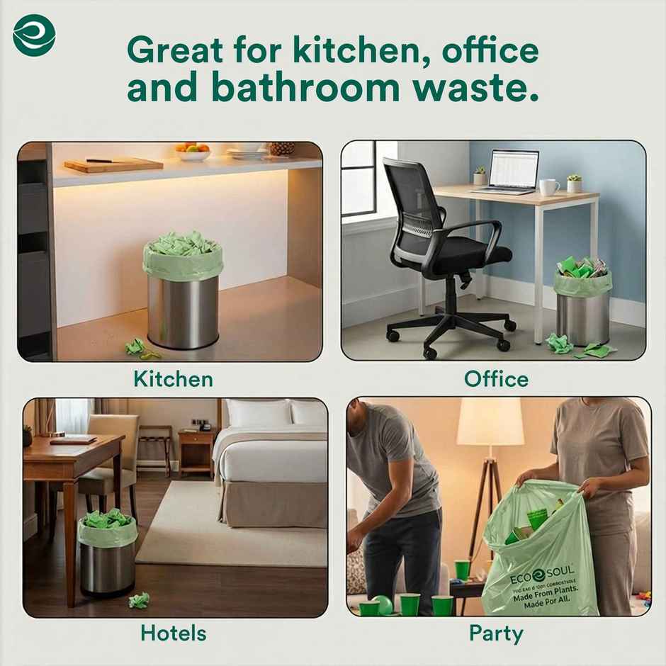 Eco Soul 24 x 32 in | 15 Count | Large Trash Bag