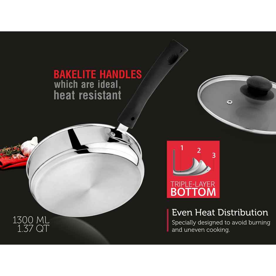 BAY6 Fry Pan with Glass Lid - 20 cm
