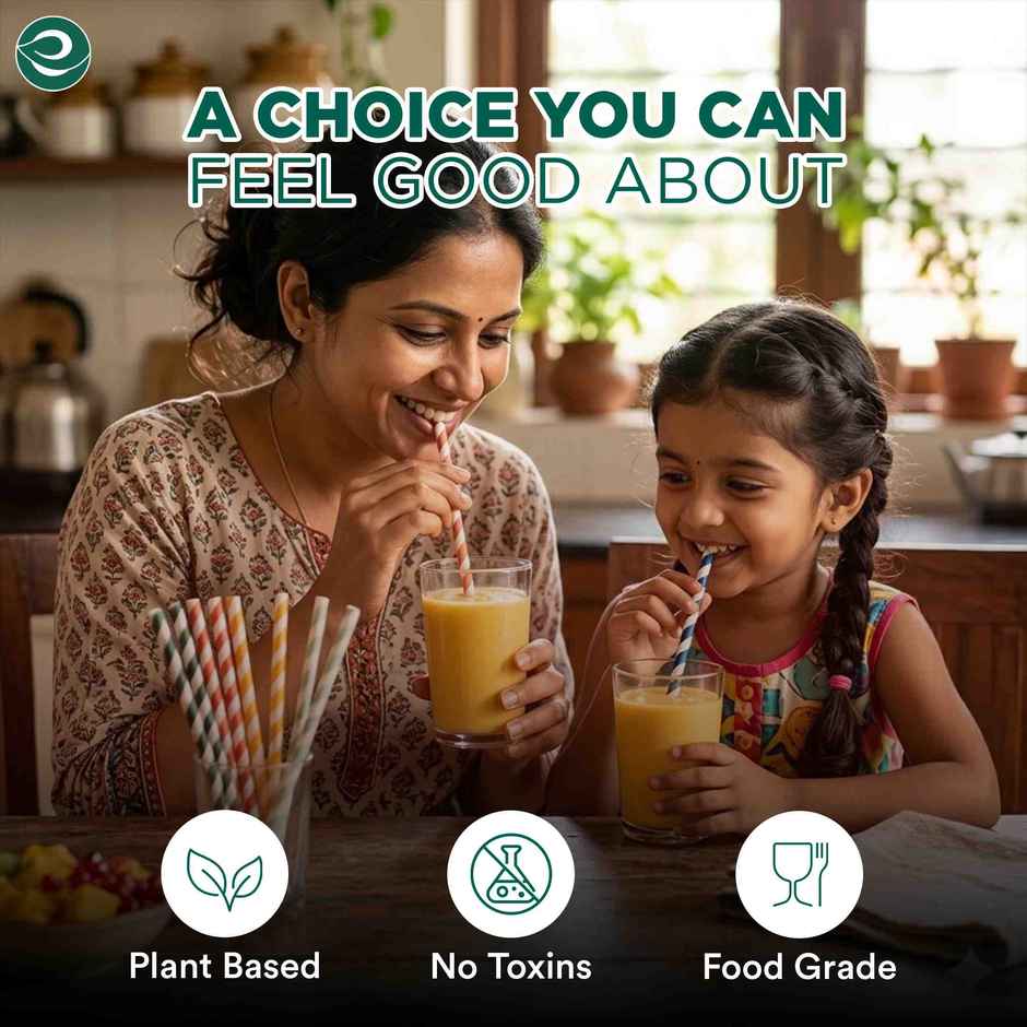 ECO SOUL 6mm Multi-Colour | 50 Count | Paper Straw