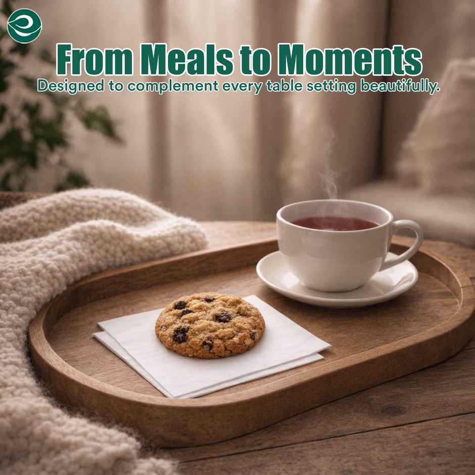 ECO SOUL 1Ply | 100Count | Disposable Paper Napkin Combo