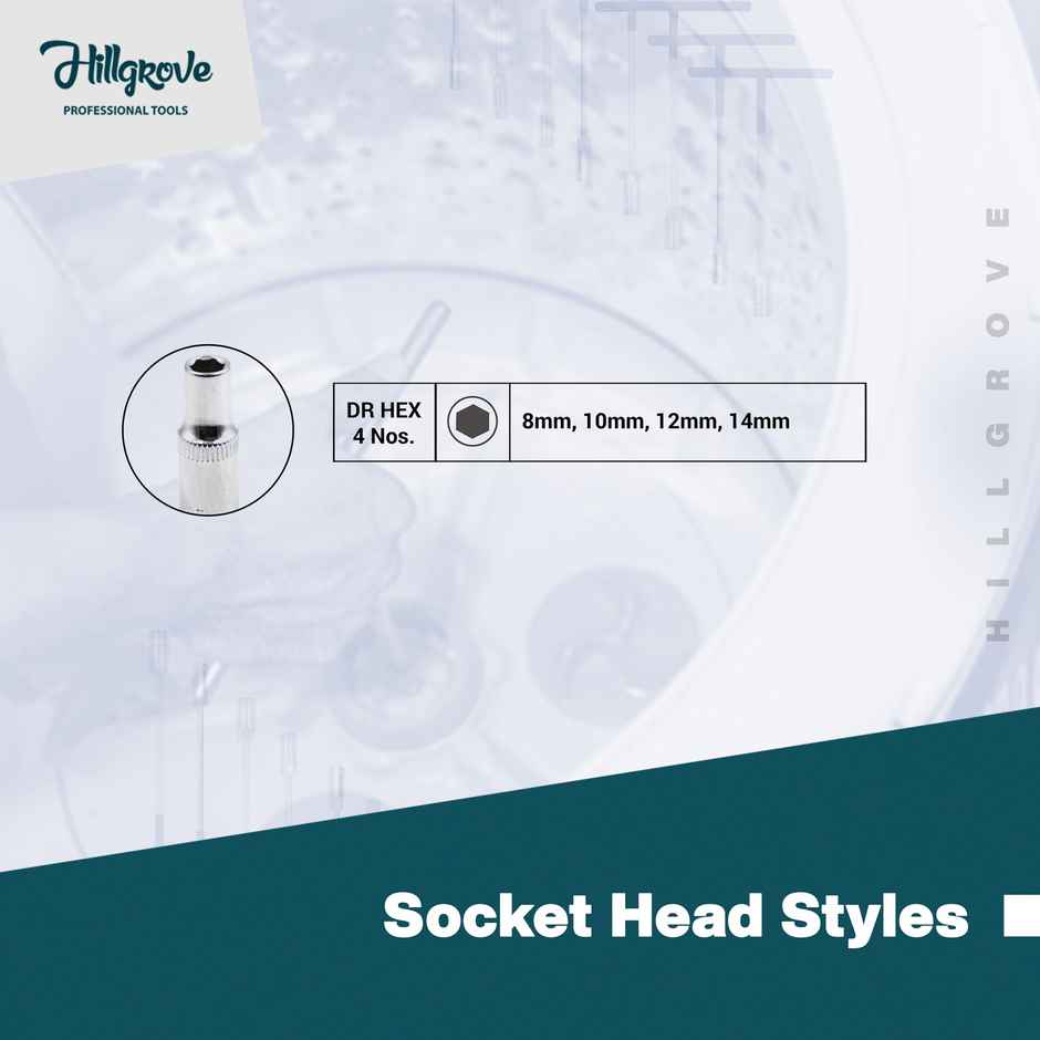 Hillgrove Hzp133M1 7 pcs Hex T-Handle Socket Spanner Wrench Set For Automobiles/Bike/Car Repair Kit