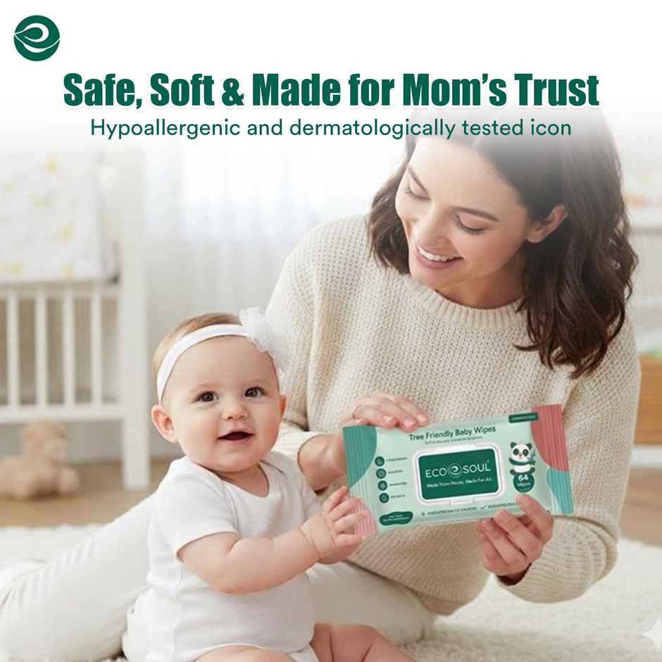 Eco Soul Bamboo Baby Wipes For Kids | White | 0 - 2 years Combo  