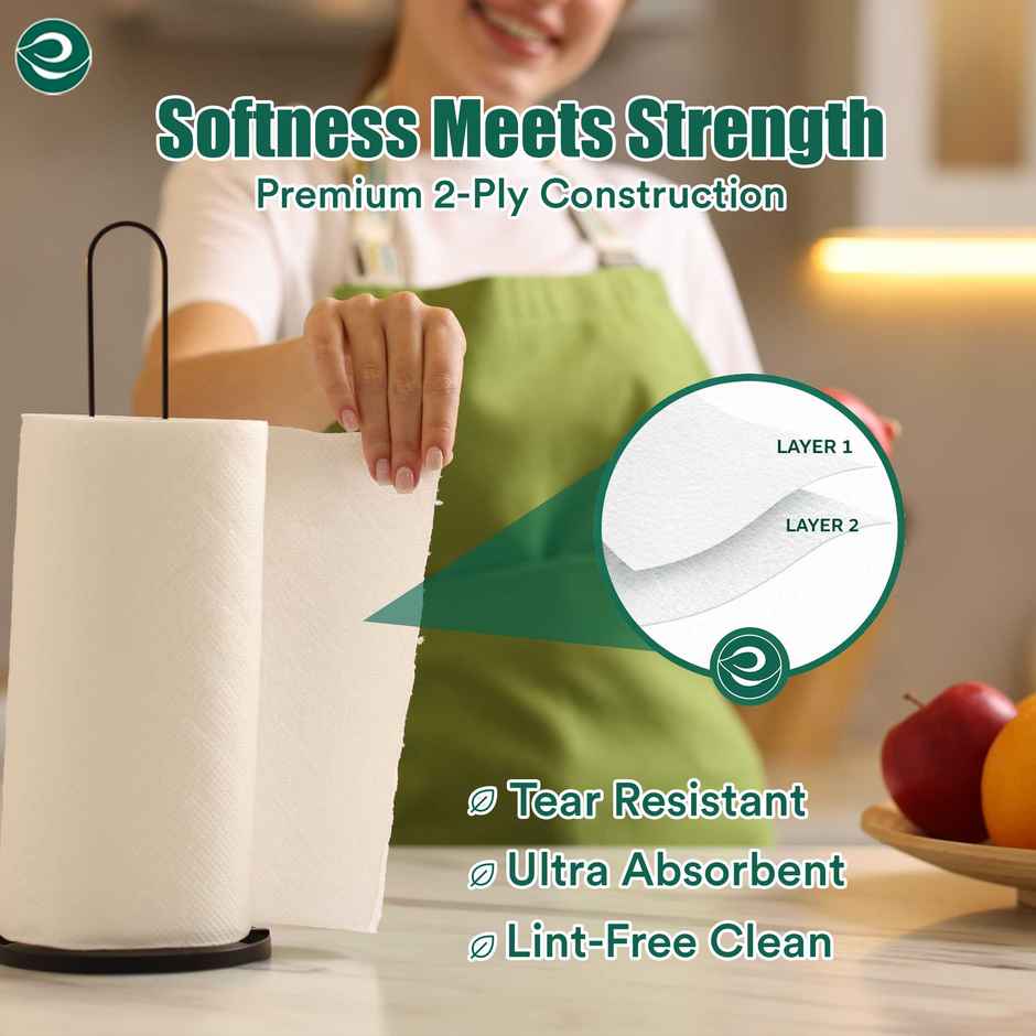 ECO SOUL 2Ply | 60 x 2 Rolls | Kitchen Paper Towel