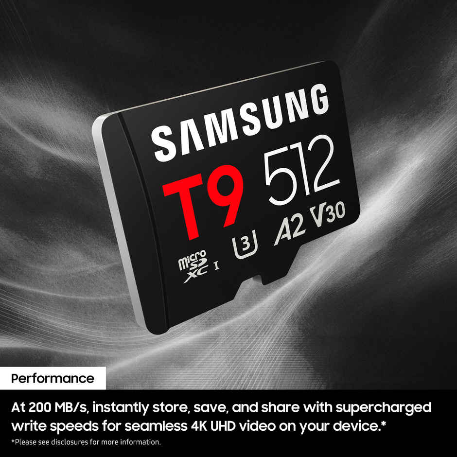 Samsung T9 microSDXC Card | 128 GB | 200/130 MB/s | High-Speed Performance | For Gamers & Creators