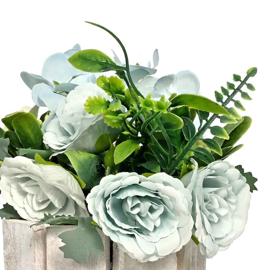Cortina Wooden Pot Maria Potted Plant White | 20 X 10 cm