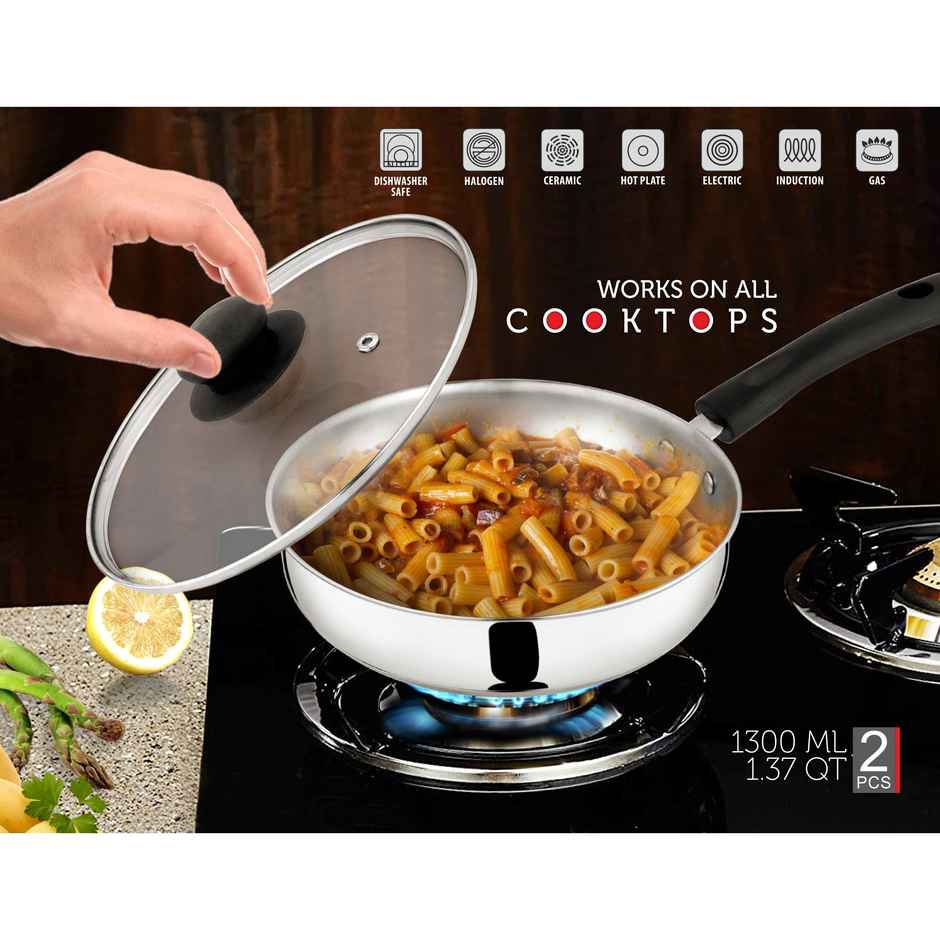 BAY6 Fry Pan with Glass Lid - 20 cm