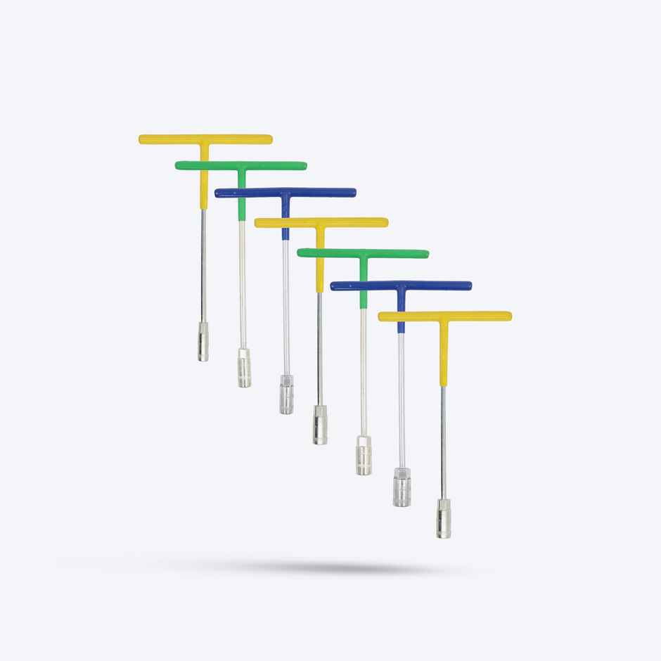 Hillgrove Hzp133M1 7 pcs Hex T-Handle Socket Spanner Wrench Set For Automobiles/Bike/Car Repair Kit