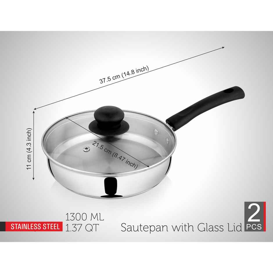 BAY6 Fry Pan with Glass Lid - 20 cm
