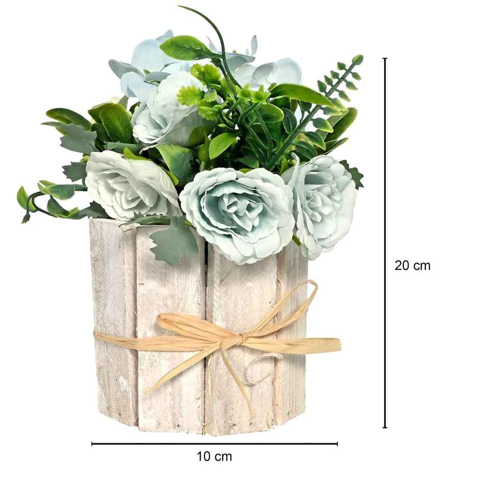 Cortina Wooden Pot Maria Potted Plant White | 20 X 10 cm