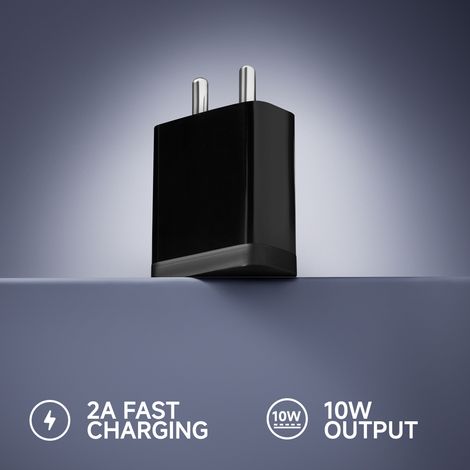 Mi Xiaomi 2A USB-A to Micro USB Fast Charger|Phone Wall Charger Compatible with Android, Samsung Galaxy, Xiaomi Redmi, Headphones, Bluetooth Devices - 10W Mobile Charging Block - Black