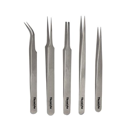 Themisto - Built With Passion 5 In 1 Satinless Steel Tweezer Set (Stainless Steel)