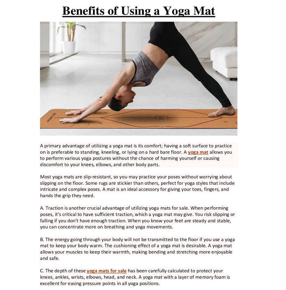 Mommers 6mm Yoga Mats For Women and Men 6x2 Feet - Black