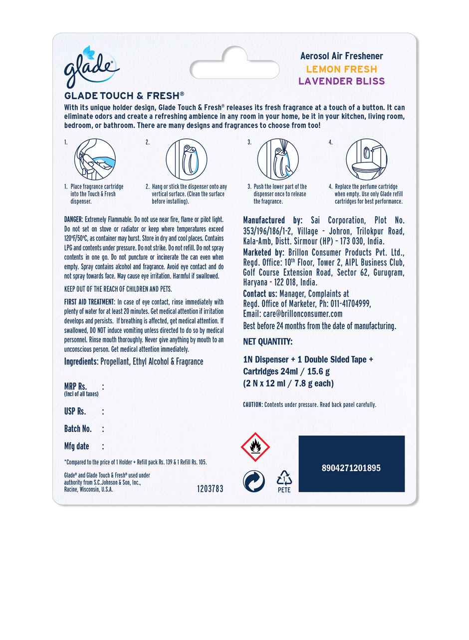 Glade Lemon Fresh & Lavender Bliss Room Freshener | Dispenser & Refills