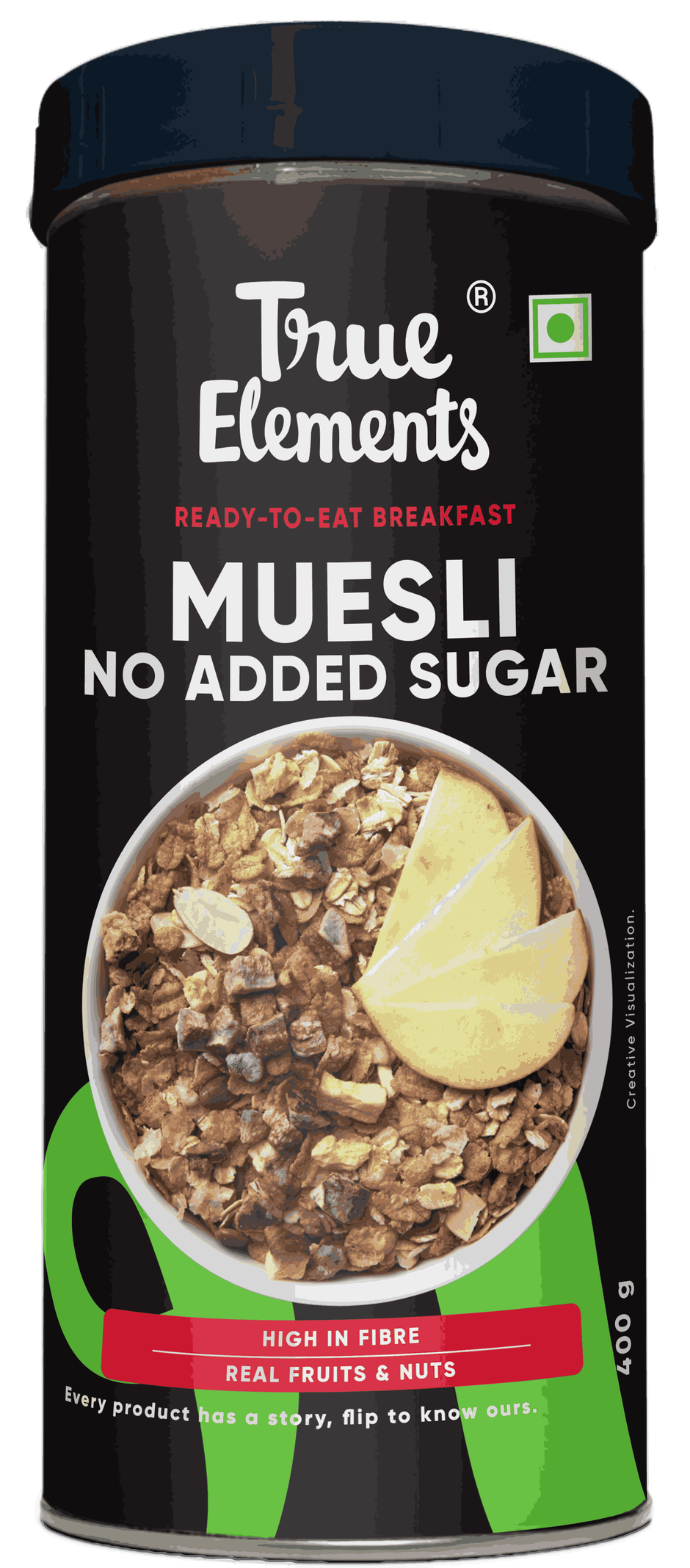 True Elements No Added Sugar Muesli Fruit & Nut Muesli - Rich In Protein & Fibre Combo