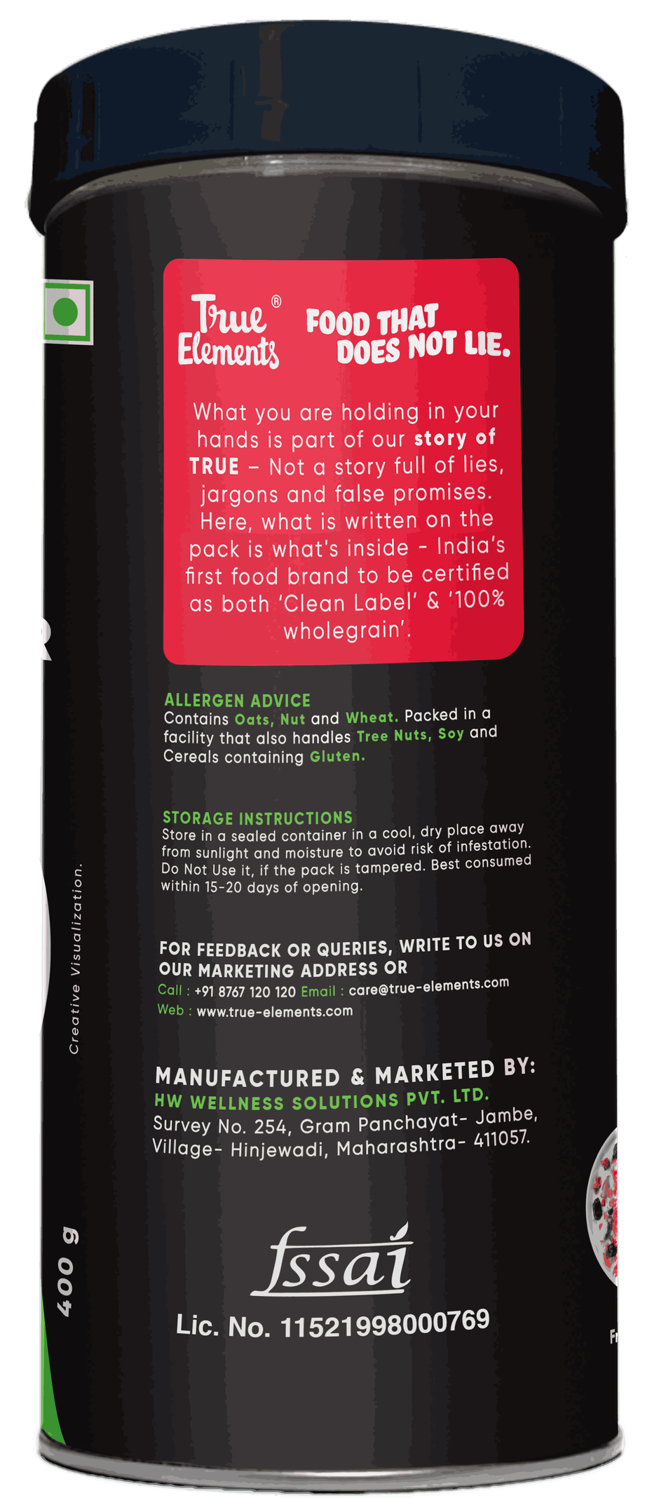 True Elements No Added Sugar Muesli Fruit & Nut Muesli - Rich In Protein & Fibre Combo